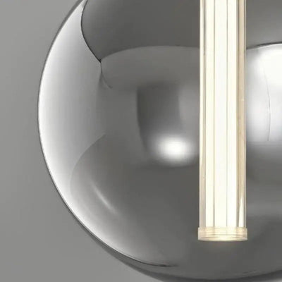 Suspension Led en Verre au Design Nordique Gris Fumé