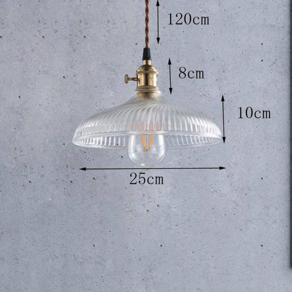 Suspension Led Style Vintage en Verre Dolkie