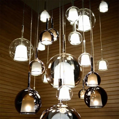 Suspension LED Verre Industriel Plusieurs Couleurs - Lumiine