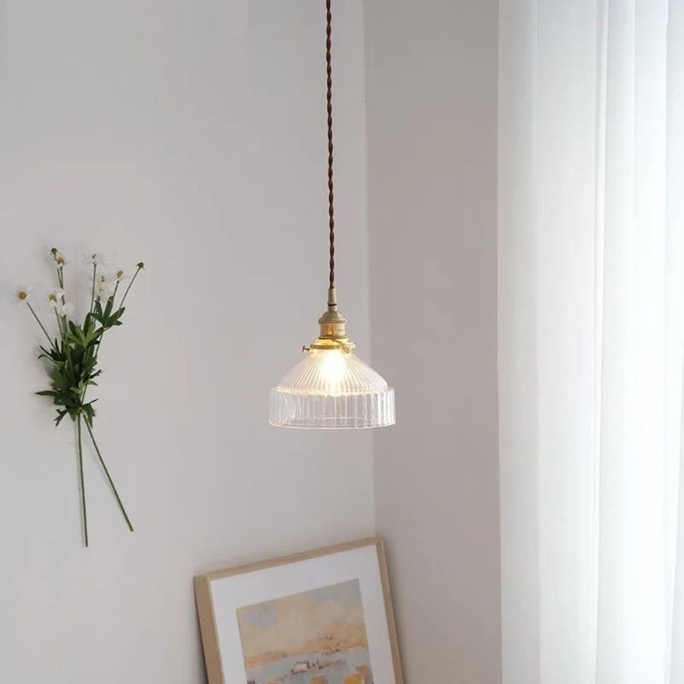 Suspension Minimalistes Nordiques Japonais en Laiton Verre - Lumiine