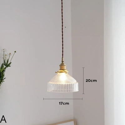 Suspension Minimalistes Nordiques Japonais en Laiton Verre - Lumiine