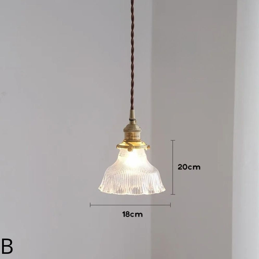 Suspension Minimalistes Nordiques Japonais en Laiton Verre - Lumiine