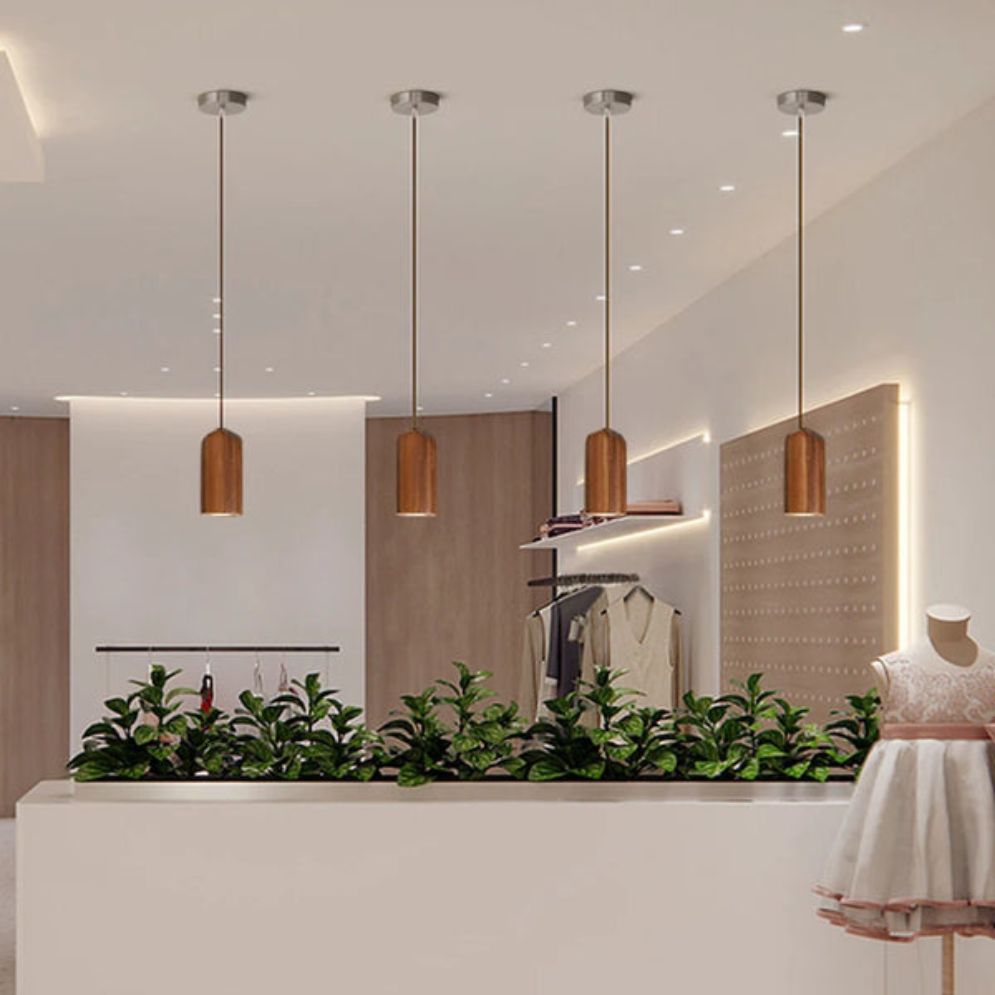 Suspension Moderne à Led en Bois (Plusieurs Couleurs) - Lumiine