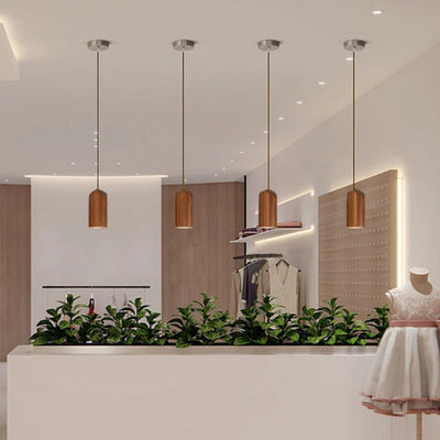 Suspension Moderne à Led en Bois (Plusieurs Couleurs) - Lumiine