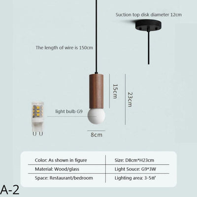Suspension Moderne à Led en Bois (Plusieurs Couleurs) - Lumiine