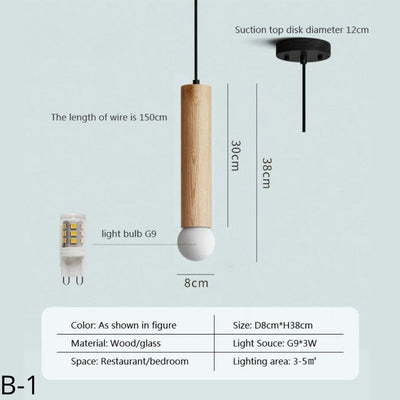 Suspension Moderne à Led en Bois (Plusieurs Couleurs) - Lumiine