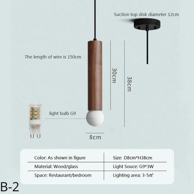 Suspension Moderne à Led en Bois (Plusieurs Couleurs) - Lumiine