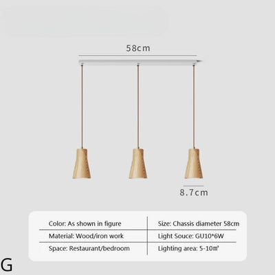 Suspension Moderne à Led en Bois (Plusieurs Couleurs) - Lumiine