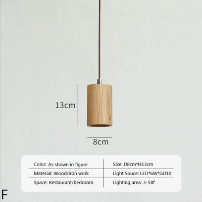 Suspension Moderne à Led en Bois (Plusieurs Couleurs) - Lumiine
