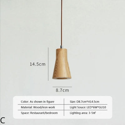 Suspension Moderne à Led en Bois (Plusieurs Couleurs) - Lumiine