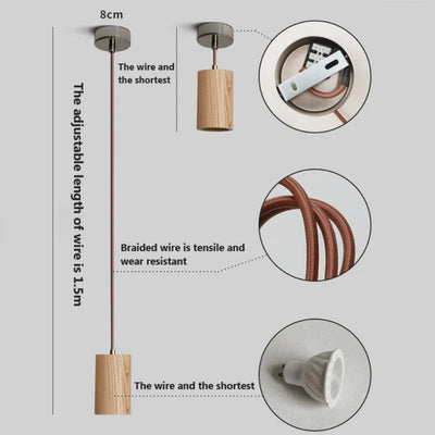 Suspension Moderne à Led en Bois (Plusieurs Couleurs) - Lumiine