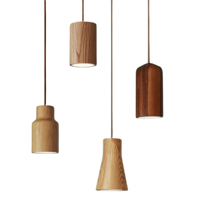 Suspension Moderne à Led en Bois (Plusieurs Couleurs) - Lumiine