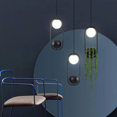Suspension Moderne Arrondie pour Plante Pot - Lumiine