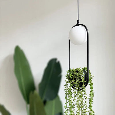 Suspension Moderne Arrondie pour Plante Pot - Lumiine