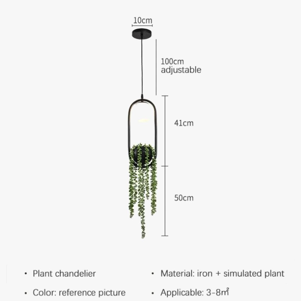 Suspension Moderne Arrondie pour Plante Pot - Lumiine