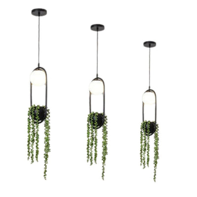 Suspension Moderne Arrondie pour Plante Pot - Lumiine