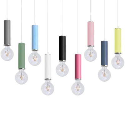 Suspensions Modernes. Minimalistes en Tube de Couleurs - Lumiine