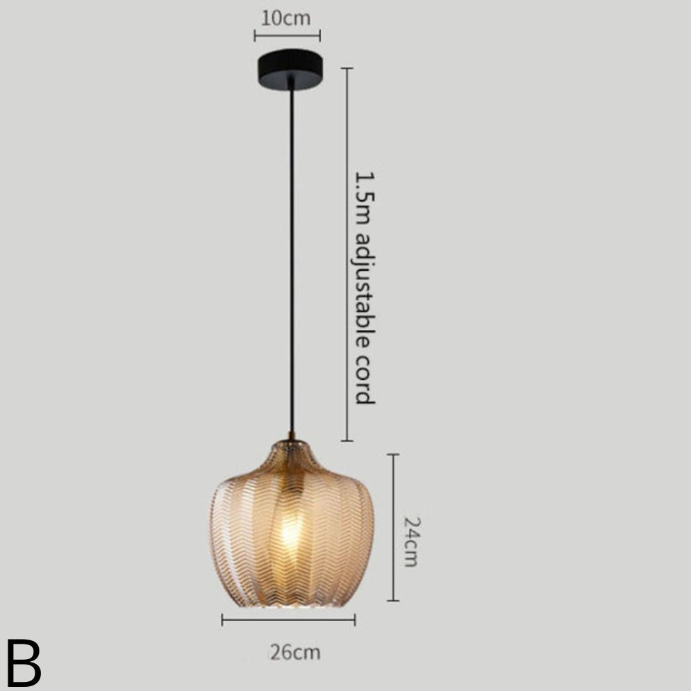 Suspension Moderne en Verre Fumé Plusieurs Formes Guezra