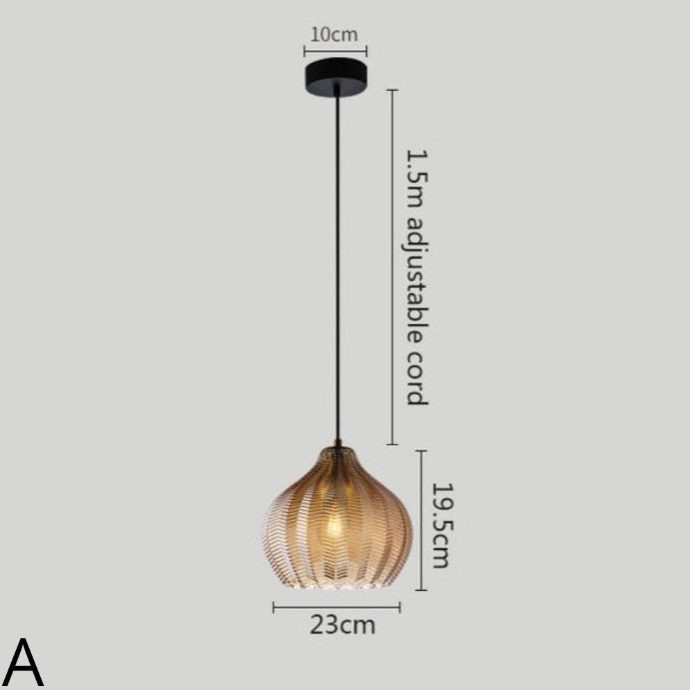 Suspension Moderne en Verre Fumé Plusieurs Formes Guezra
