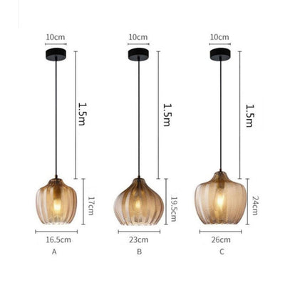 Suspension Moderne en Verre Fumé Plusieurs Formes Guezra