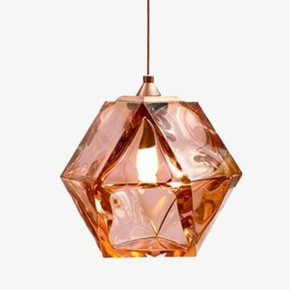 Suspension Moderne LED Abat-Jour Déformé en cristal Coloré - Lumiine