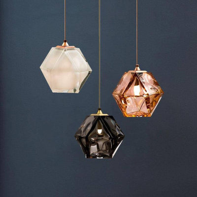 Suspension Moderne LED Abat-Jour Déformé en cristal Coloré - Lumiine