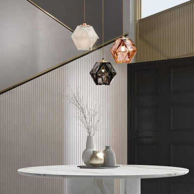Suspension Moderne LED Abat-Jour Déformé en cristal Coloré - Lumiine
