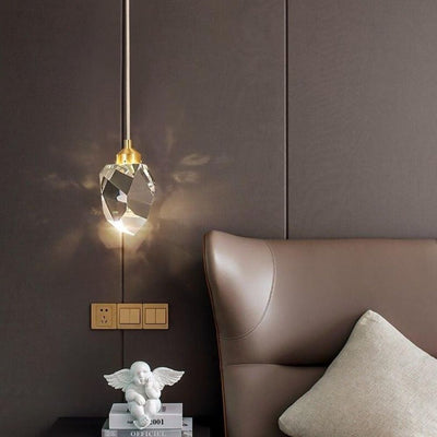 Suspension Moderne LED avec Abat-Jour en Cristal Ansley - Lumiine