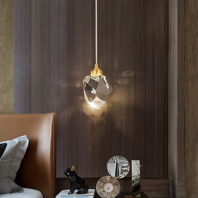 Suspension Moderne LED avec Abat-Jour en Cristal Ansley - Lumiine