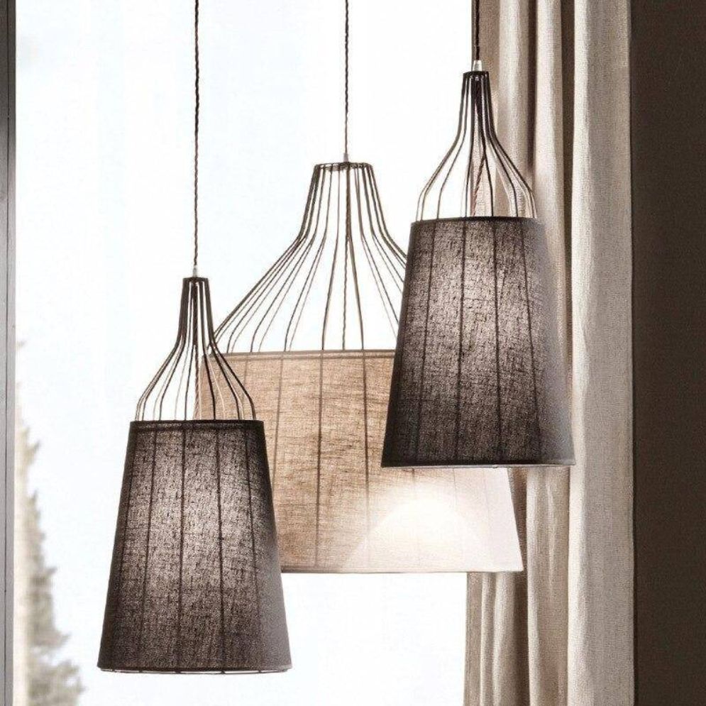 Suspension Moderne LED avec Abat-Jour Tissu - Lumiine