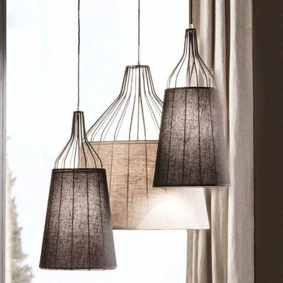 Suspension Moderne LED avec Abat-Jour Tissu - Lumiine