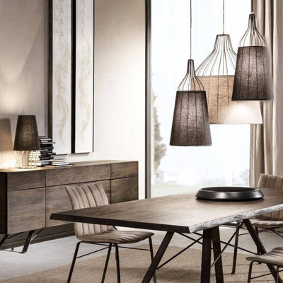 Suspension Moderne LED avec Abat-Jour Tissu - Lumiine
