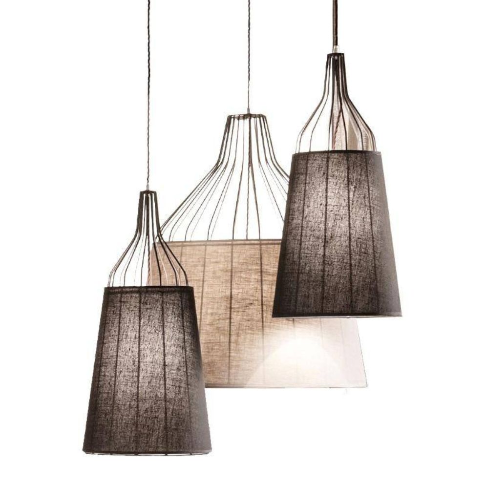 Suspension Moderne LED avec Abat-Jour Tissu - Lumiine