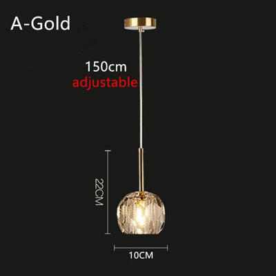 Suspension Moderne LED Forme de Glaçon en Cristal Coloré Lua - Lumiine