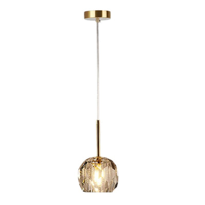 Suspension Moderne LED Forme de Glaçon en Cristal Coloré Lua - Lumiine
