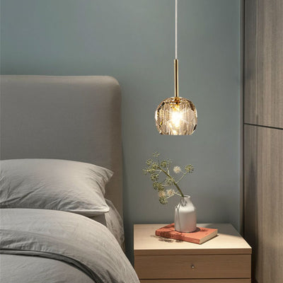 Suspension Moderne LED Forme de Glaçon en Cristal Coloré Lua - Lumiine
