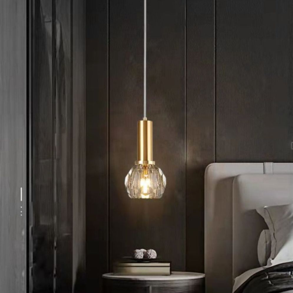 Suspension Moderne LED Forme de Glaçon en Cristal Coloré Lua - Lumiine