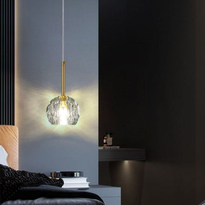 Suspension Moderne LED Forme de Glaçon en Cristal Coloré Lua - Lumiine