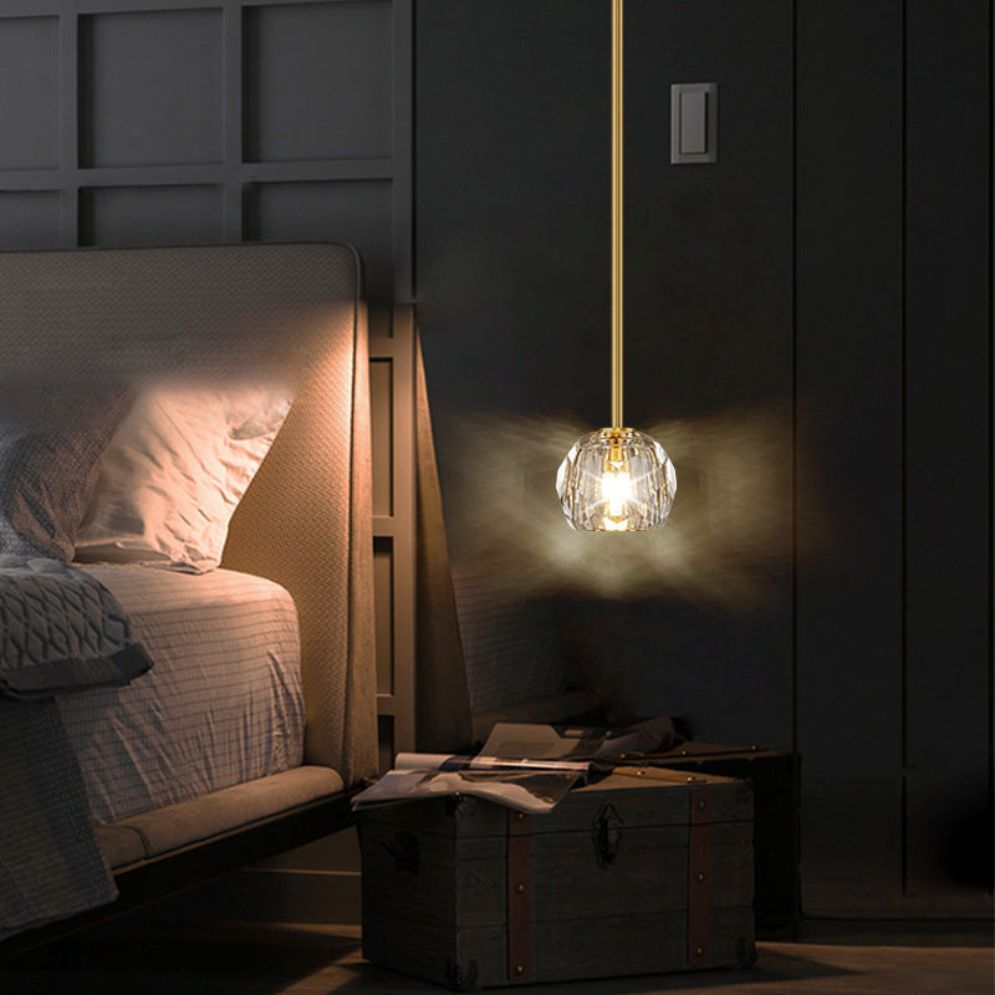 Suspension Moderne LED Forme de Glaçon en Cristal Coloré Lua - Lumiine