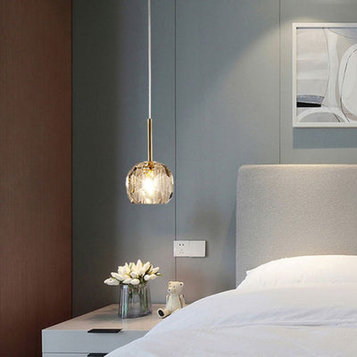 Suspension Moderne LED Forme de Glaçon en Cristal Coloré Lua - Lumiine