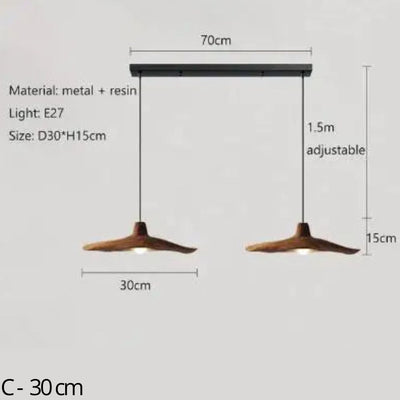 Suspension Moderne Nordique LED Double Triple Tête en Bois - Lumiine