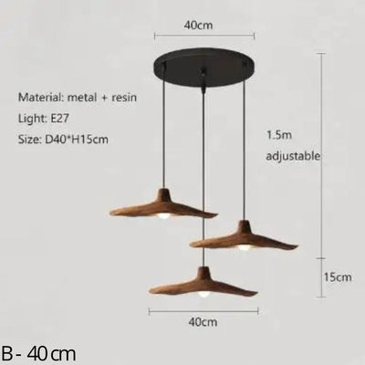 Suspension Moderne Nordique LED Double Triple Tête en Bois - Lumiine