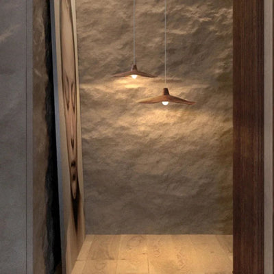Suspension Moderne Nordique LED Double Triple Tête en Bois - Lumiine