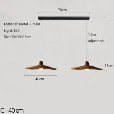 Suspension Moderne Nordique LED Double Triple Tête en Bois - Lumiine