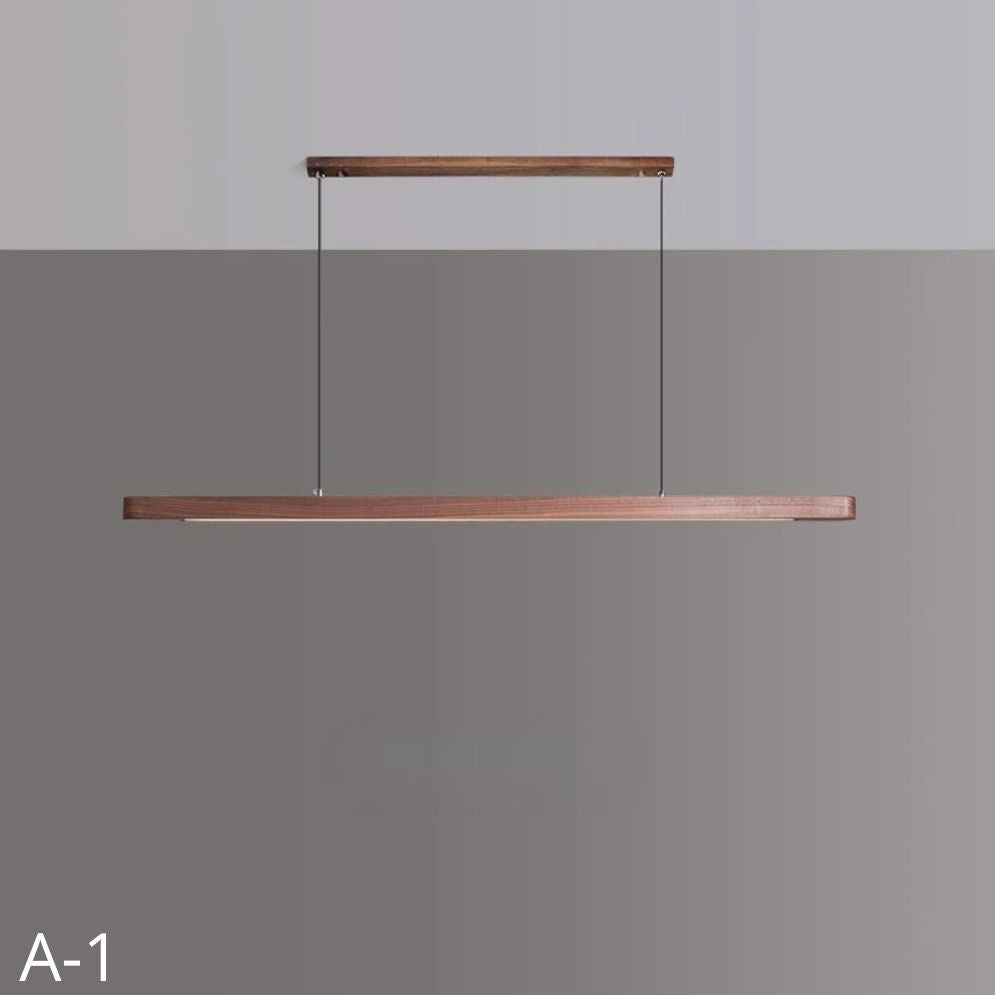 Suspension Nordique Bois Bande Moderne Salon Salle à Manger - Lumiine
