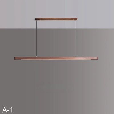 Suspension Nordique Bois Bande Moderne Salon Salle à Manger - Lumiine
