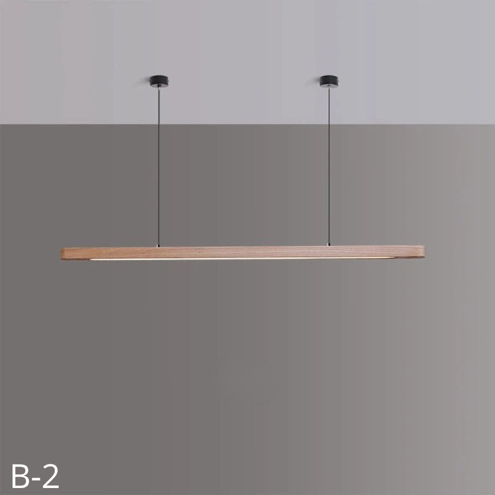 Suspension Nordique Bois Bande Moderne Salon Salle à Manger - Lumiine
