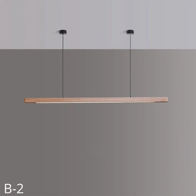 Suspension Nordique Bois Bande Moderne Salon Salle à Manger - Lumiine
