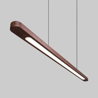 Suspension Nordique Bois Bande Moderne Salon Salle à Manger - Lumiine
