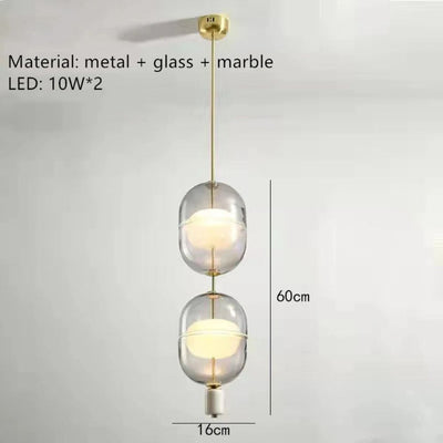 Suspension Nordique Moderne LED Boule Verre Salle à Manger - Lumiine